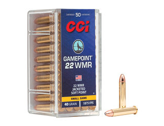 CCI 22WMR 40GR GAMEPOINT 50/2000