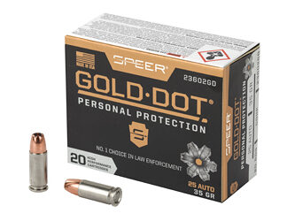 SPR GOLD DOT 25ACP 35GR HP 20/200