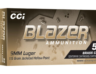 BLAZER BRASS 9MM 115GR JHP 50/500