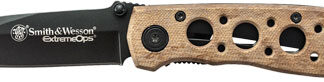 S&W KNIFE EXTREME OPS 3.2" - BLADE BLACK/DESERT CAMO HANDLE