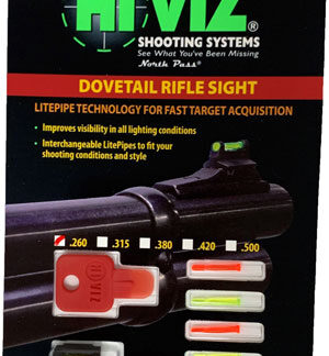 HIVIZ RIFLE FRONT SIGHT FOR - 3/8" DOVETAIL .260"
