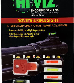 HIVIZ RIFLE FRONT SIGHT FOR - 3/8" DOVETAIL .380"