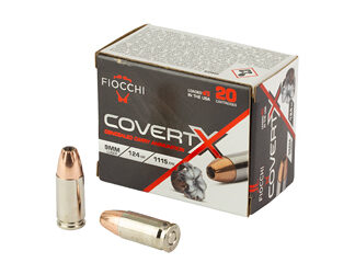 FIOCCHI COVERTX 9MM 124GR JHP 20/200