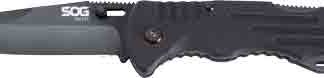 SOG KNIFE SALUTE HARDCASED - BLACK 3.6" BLADE