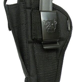 BULLDOG EXTREME SIDE HOLSTER - BLACK W/MAG POUCH 2-4"BBL AUTO
