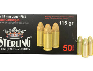 STERLING 9MM 115GR FMJ BRASS 50/1000