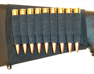 GROVTEC RIFLE SHELL HOLDER BLK - BUTTSTOCK SLEEVE OPEN STYLE