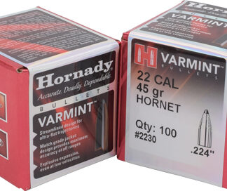 HORNADY BULLETS 22 CAL .224 - 45GR JSP 100CT 40BX/CS