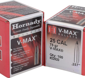 HORNADY BULLETS 25 CAL .257 - 75GR V-MAX 100CT 40BX/CS