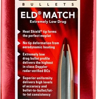 HORNADY BULLETS 22CAL .224 - 73GR ELD-M MATCH 100CT 25BX/CS