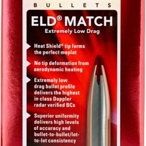 HORNADY BULLETS 6.5MM .264 - 100GR ELD-MATCH 100CT 25BX/CS