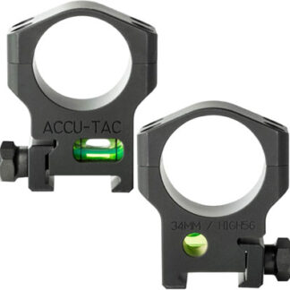 ACCU-TAC SCOPE RINGS 34MM - STEEL FLAT BLACK