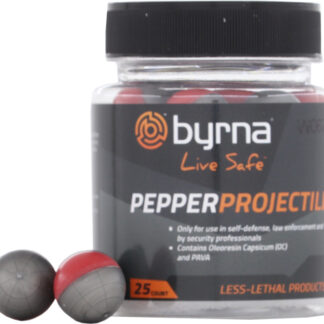 BYRNA PEPPER PROJECTILES - 25 COUNT TUB .68 CAL