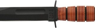 KA-BAR FIGHTING/UTILITY KNIFE - 5.25" SHORT W/LTHR SHTH USMC