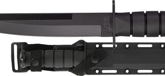 KA-BAR MODIFIED TANTO 8" PLAIN - EDGE BLADE W/HARD PLASTIC SHTH