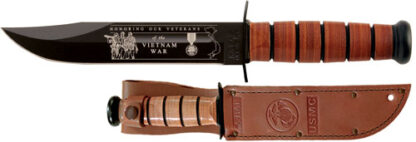KA-BAR USMC VIETNAM 7" W/ - LEATHER SHEATH USMC - Image 2