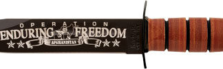 KA-BAR USMC OEF AFGHANISTAN - 7" W/LEATHER SHEATH USMC