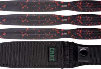 CRKT ONION THROWING KNIVES - 6.25" BLACK/RED 3-PACK W/SHTH