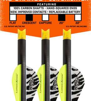 LUMENOK XBOW ARROW 20" CARBON - HD ORANGE CRESCENT NOCK 3PK