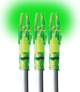 LUMENOK LIGHTED NOCK - GT-SERIES GREEN 3PK