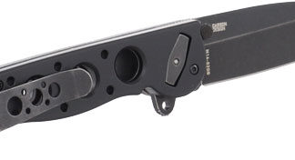 CRKT M16-02DB 3.1" PLAIN EDGE - TANTO BLACK BLD W/DEADBOLT AS