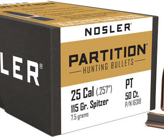 NOSLER BULLETS 25 CAL .257 - 115GR PARTITION 50CT