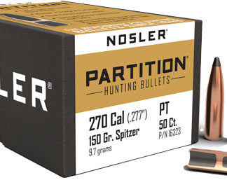 NOSLER BULLETS 270 CAL .277 - 150GR PARTITION 50CT