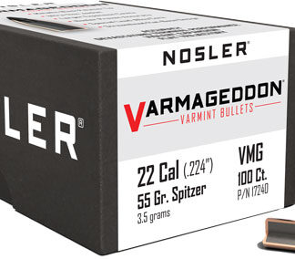NOSLER BULLETS 22 CAL .224 - 55GR VARMAGEDDON TIPPED 100CT