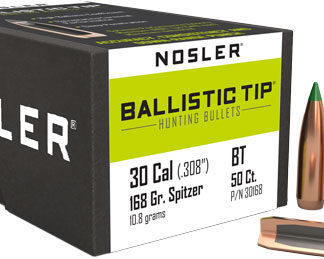 NOSLER BULLETS 30 CAL .308 - 168GR BALLISTIC TIP 50CT