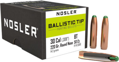 NOSLER BULLETS 30 CAL .308 - 220GR BALLISTIC TIP 50CT