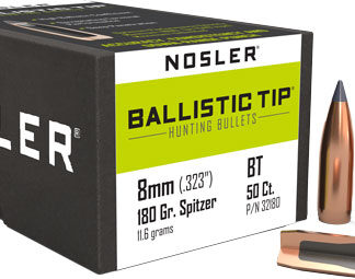 NOSLER BULLETS 8MM .323 - 180GR BALLISTIC TIP 50CT