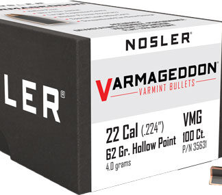 NOSLER BULLETS 22 CAL .224 - 62GR VARMAGEDDON FBHP 100CT