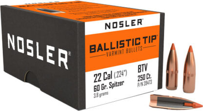 NOSLER BULLETS 22 CAL .224 - 60GR BALLISTIC TIP 250CT - Image 2
