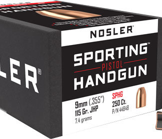 NOSLER BULLETS 9MM .355 - 115GR JHP 250CT