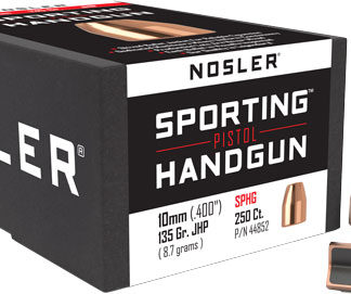 NOSLER BULLETS 10MM .400 - 135GR JHP 250CT