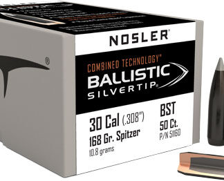 NOSLER BULLETS 30 CAL .308 - 168GR BALLISTIC SILVER TIP 50C