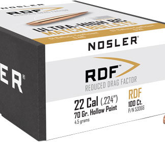 NOSLER BULLETS 22 CAL .224 - 70GR RDF HPBT 100CT