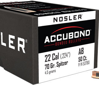 NOSLER BULLETS .22 CAL .224 - 70GR ACCUBOND 50CT