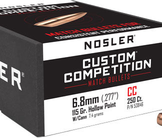 NOSLER BULLETS 6.8MM .277 - 115GR HP-BT CUSTOM COMP. 250CT