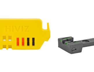 HIVIZ ADJ REAR SIGHT RUG RVLVR GR/RD