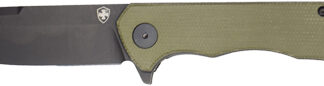 TEMPLAR KNIFE PALADIN FOLDER - 3.27" GREEN MICARTA BLK DP D2