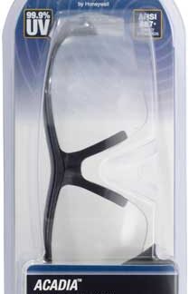 HOWARD LEIGHT ACADIA GLASSES - BLACK FRAME/CLEAR LENS