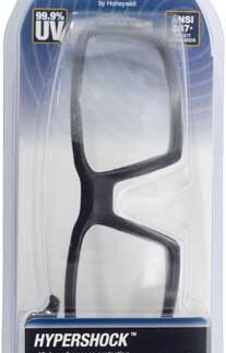 HOWARD LEIGHT HYPERSHOCK - GLASSES BLACK FRAME/CLEAR LENS