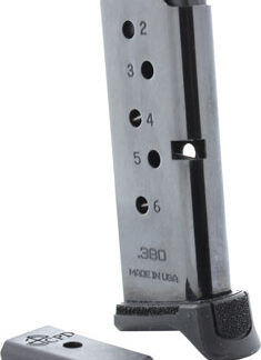 CPD MAGAZINE RUGER LCP - 380ACP 6RD GLOSS BLACK