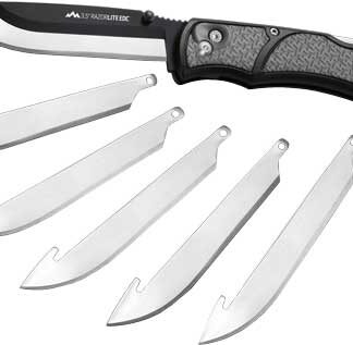 OUTDOOR EDGE 3.5" RAZOR LITE - EDC FOLDER GRAY W/6 BLADES