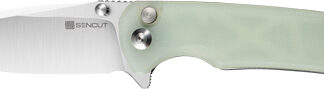 SENCUT KNIFE SACHSE 3.47" - NATURAL G10/SATIN BUTTON LOCK