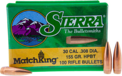 SIERRA BULLETS .30 CAL .308 - 155GR HP-BT MATCH 100CT - Image 2