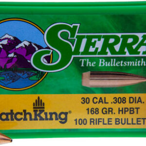 SIERRA BULLETS .30CAL .308 - 168GR HP-BT MATCH 100CT
