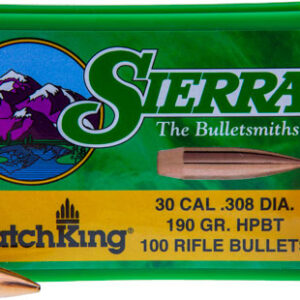 SIERRA BULLETS .30 CAL .308 - 190GR HP-BT MATCH 100CT