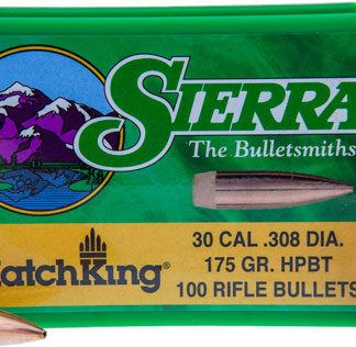 SIERRA BULLETS .30 CAL .308 - 175GR HP-BT MATCH 100CT